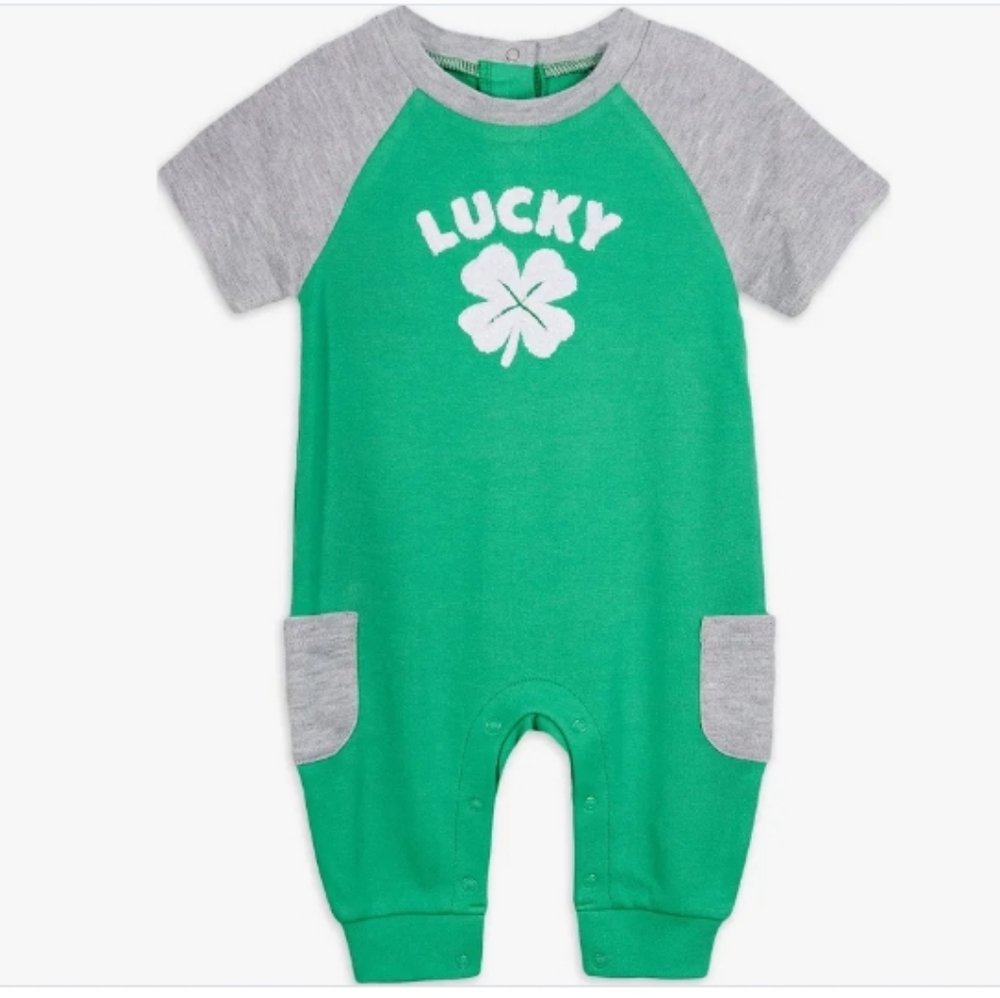NWT Unisex St. Patrick's Day Baby Romper Size 18m